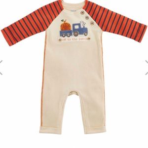 Mud Pie Pumpkin Tractor Bodysuit size 3-6 months
